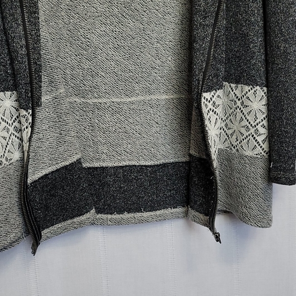 VANITY Zip Gray Cardigan with Collar X-LAR… - Picture 9 of 9
